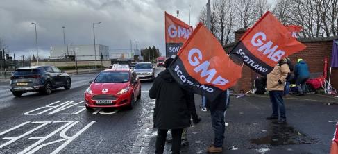 GMB Scotland workers strike at Scottish Water