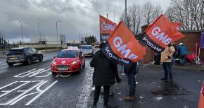 GMB Scotland workers strike at Scottish Water