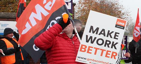 GMB Scotland members strike at Scottish Water