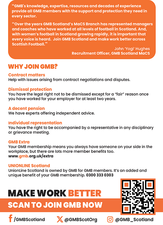 GMB Scotland Managers and Coaches Why Join GMB