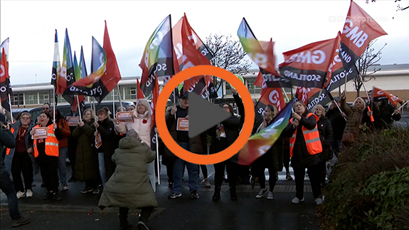 GMB Scotland Asda Demo Glasgow Monday 6 November 2023